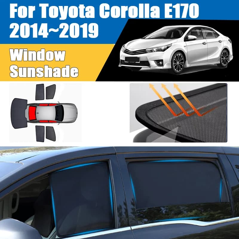 Per Toyota Corolla E170 E180 2014~2019 Parasole a Rete per Auto, Isolamento Termico, Protezione UV, Accessori per Ombreggiatura Auto