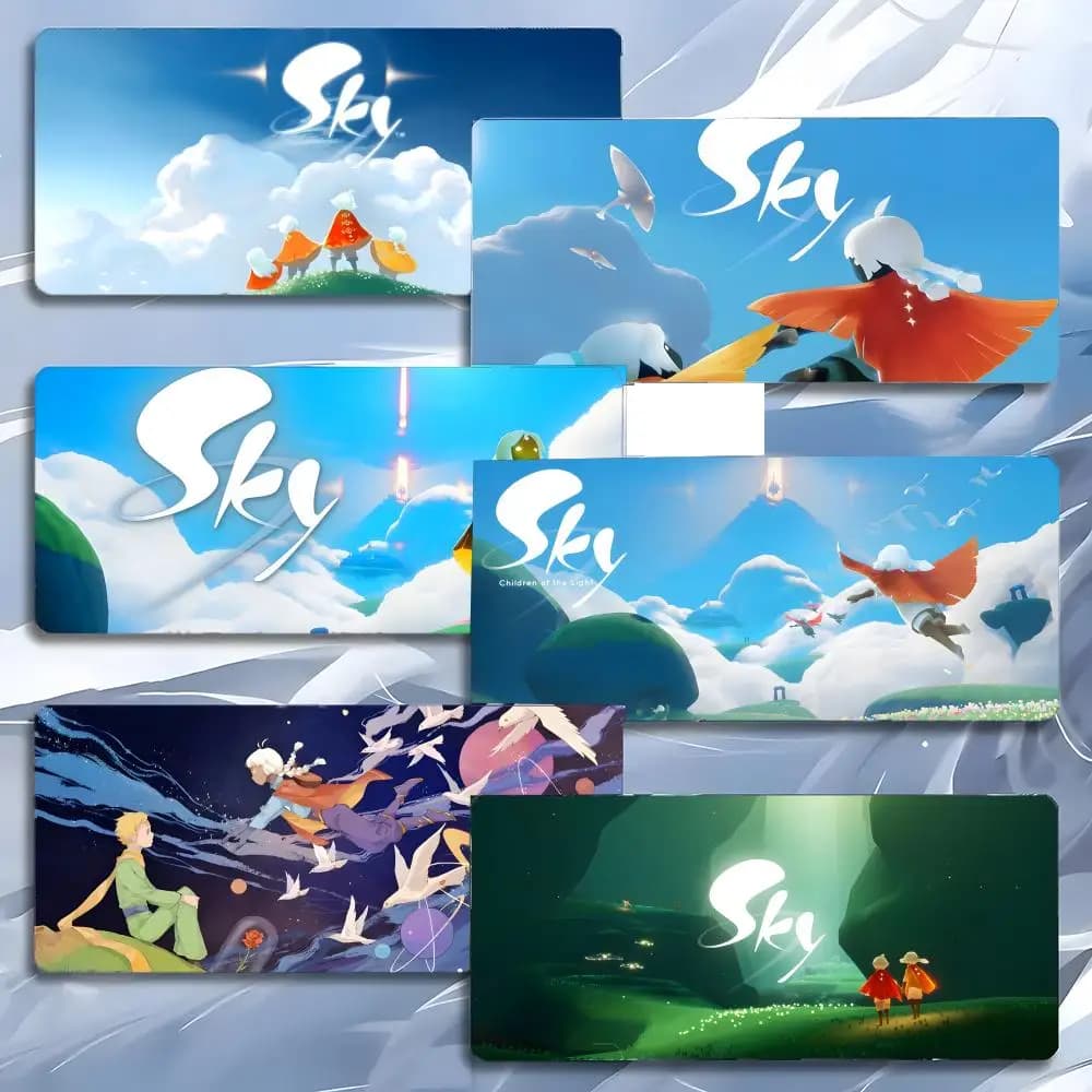 Calm Beautiful Game S-Sky Children of the Light Mousepad Grande da Gaming con Bordo Cucito, Tappetino Spesso per PC e Scrivania