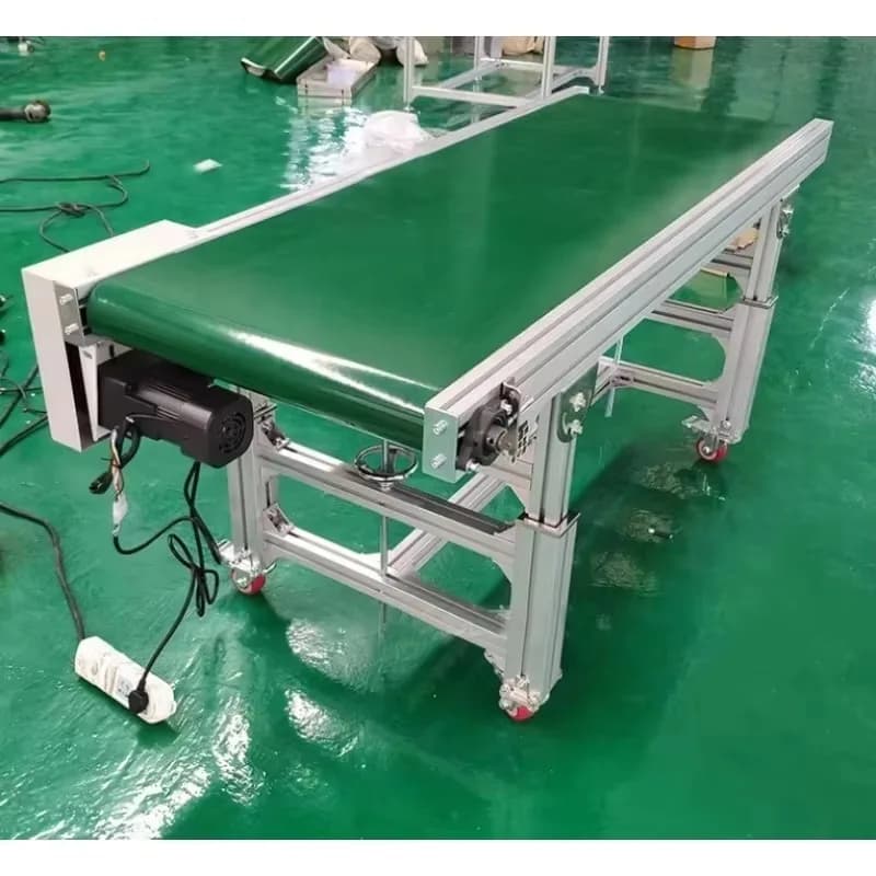 Custom Stainless Steel & PU Food-Grade Anti-Static Flat Belt Conveyor System, Custom Available, Made in China