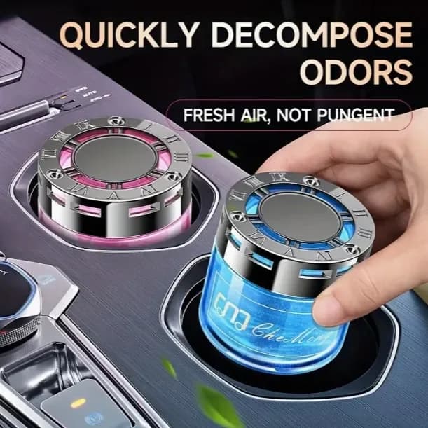 2026 New Aromatherapy Deodorant for High-end Car with Sliding Sand, Solid Perfume, Seat Decoration, Car Logo Design