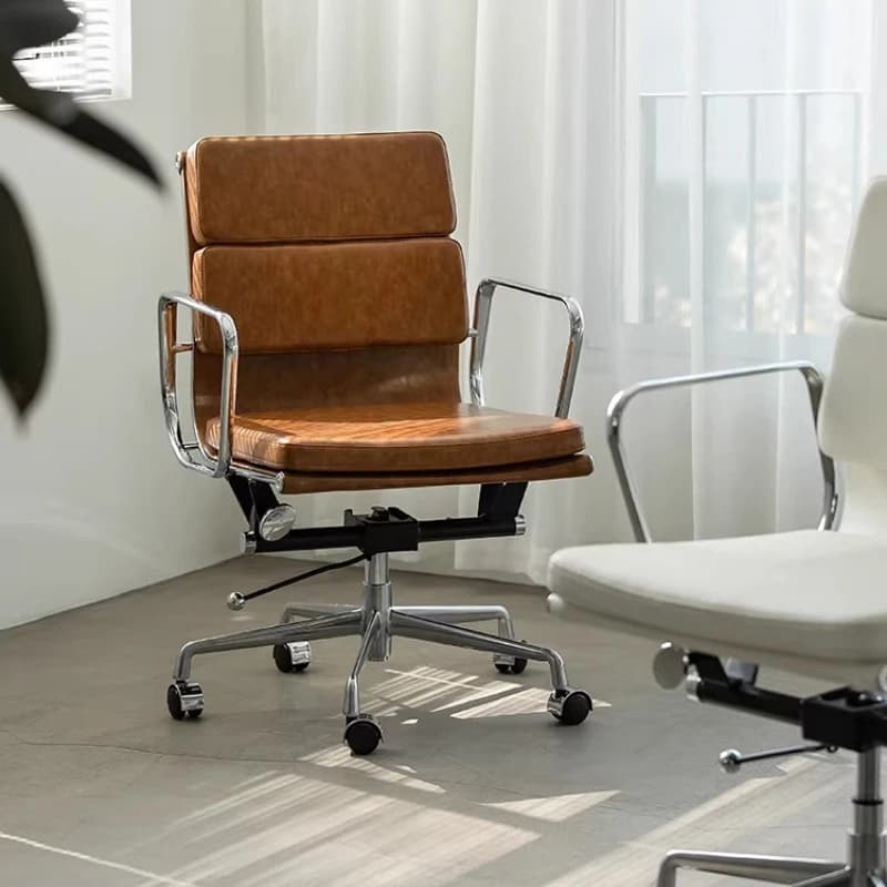Sedia da ufficio in acrilico per gaming, studio, computer, camera da letto, girevole, ergonomica, per sala da pranzo, arredamento per la casa