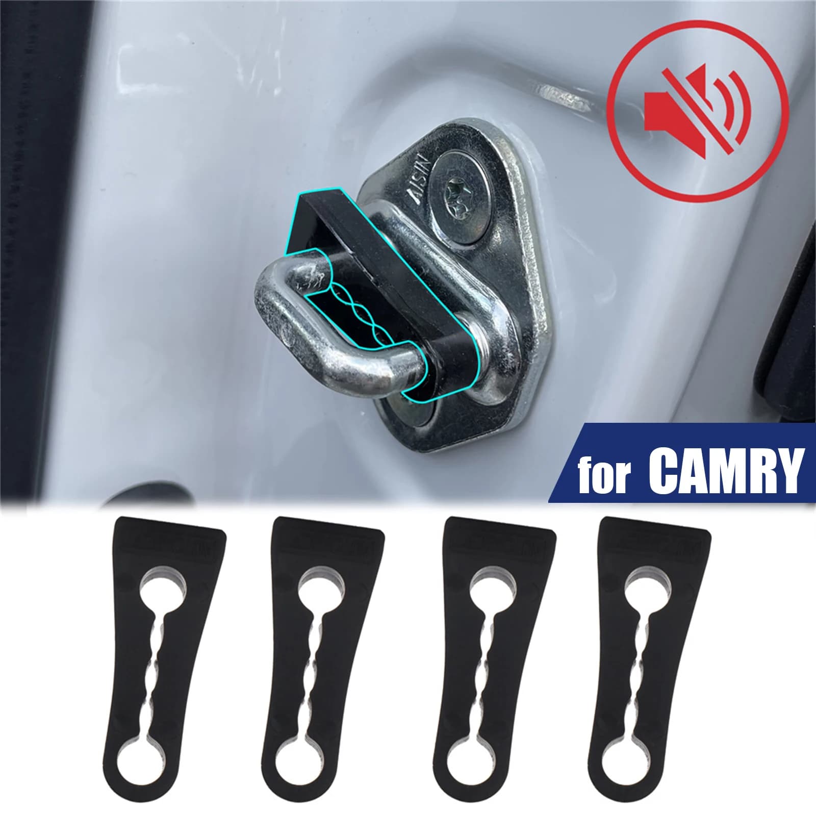 Buffer serranda serratura porta per Toyota Camry XV30 XV40 45 XV50 XV70 Suono Tintinnio STOP Insonorizzato Sordo Guarnizione Deadener Assorbente