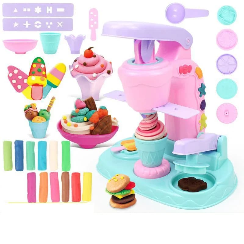 Macchina per Noodle Fai-da-Te, Set di Strumenti per Pasta Colorata e Argilla, Stampi per Gelato e Plastilina, Giocattoli Puzzle per Bambini e Bambine, Regalo di Compleanno
