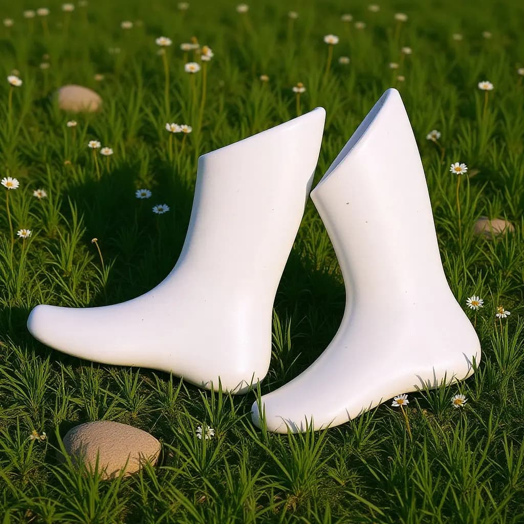 1 Paio di Manichini per Piedi in Plastica Leggeri, Espositore per Calze e Scarpe