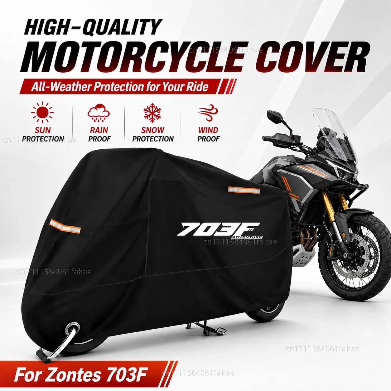 Motorcycle Cover Waterproof Outdoor All Season Dustproof UV Protective Moto Scooter Rain Cover For Zontes 703F 703 F 2025