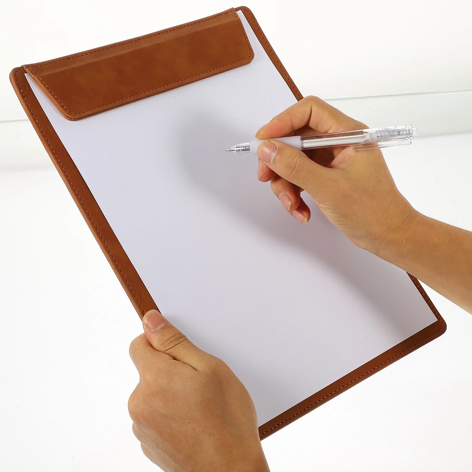 Clipper per Documenti Portatile per Ufficio, Scuola e Casa, Supporto per Scrittura con Cartella Portadocumenti e Fermagli, Organizzatore di Carta