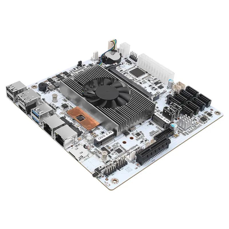 I5-8265UES NAS Mainboard 8 SATA Dual M.2 Dual DDR4 8-Bay Network Storage Mini Server Industrial Motherboard