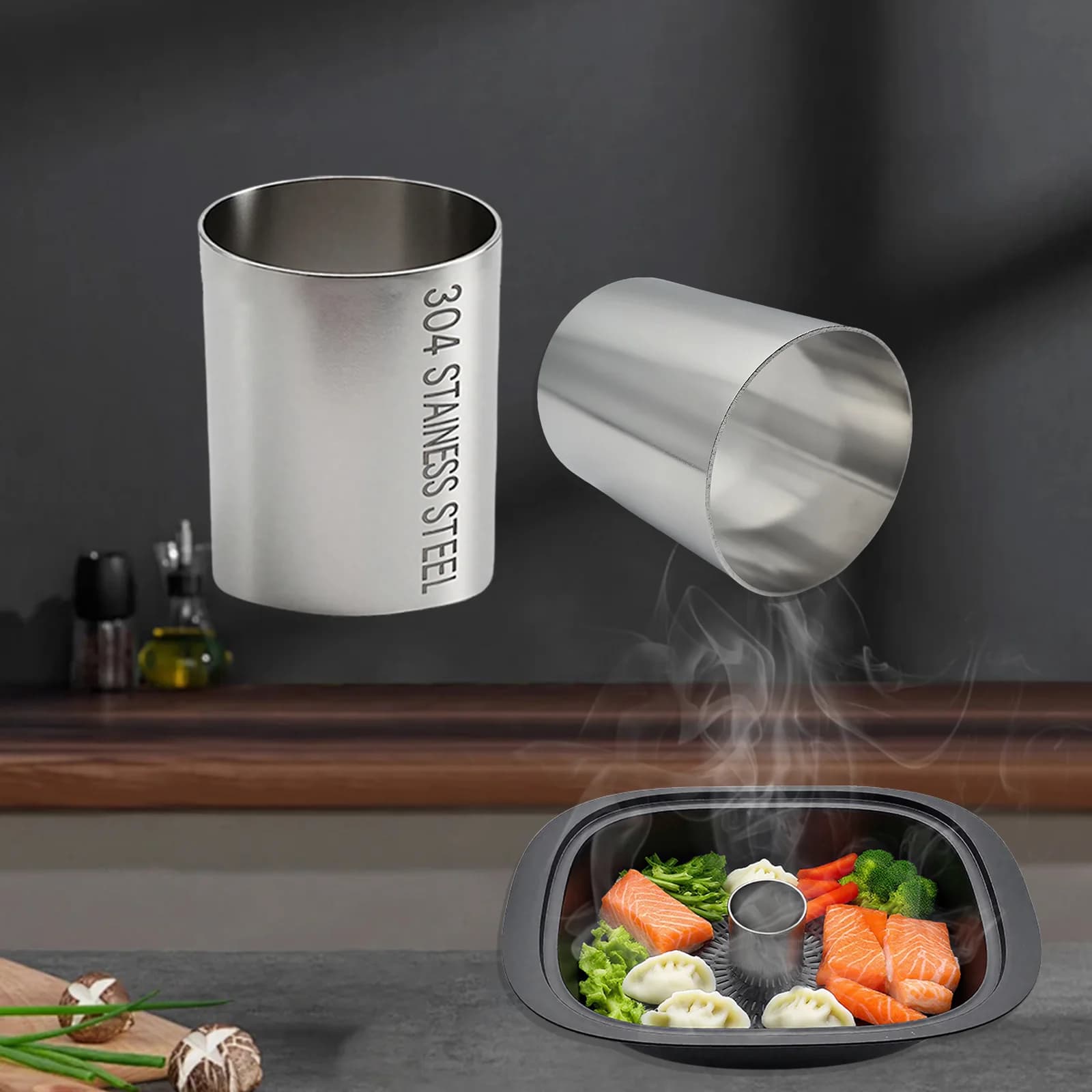 Camino a vapore in acciaio inossidabile 304 per Thermomix TM7/6/5/31 amico per Monsieur Cuisine Connect/Smart/Trend accessori da cucina