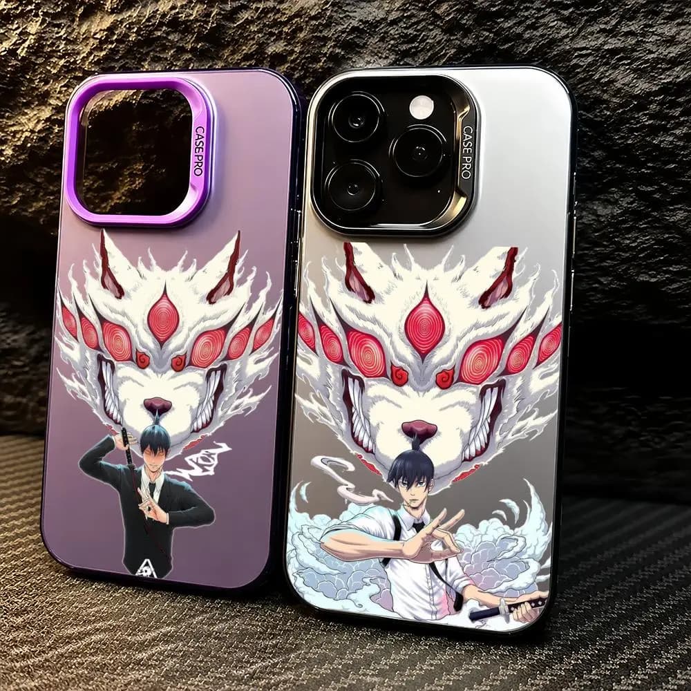 Anime Aki Hayakawa Phone Case iPhone 11/12/13/14/15/16/17 Pro Max Aurora TPU Case Shockproof Slim Stylish Cover