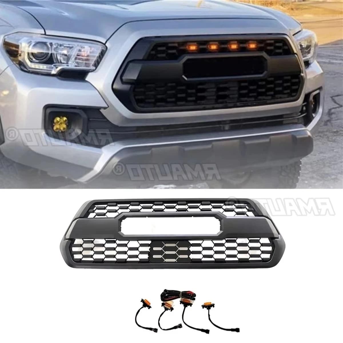 Per Toyota Tacoma 2016-2023 Auto LED Paraurti Griglia Strisce Decorative Racing Griglia Body Kit Paraurti Anteriore Griglia Parte Esterna