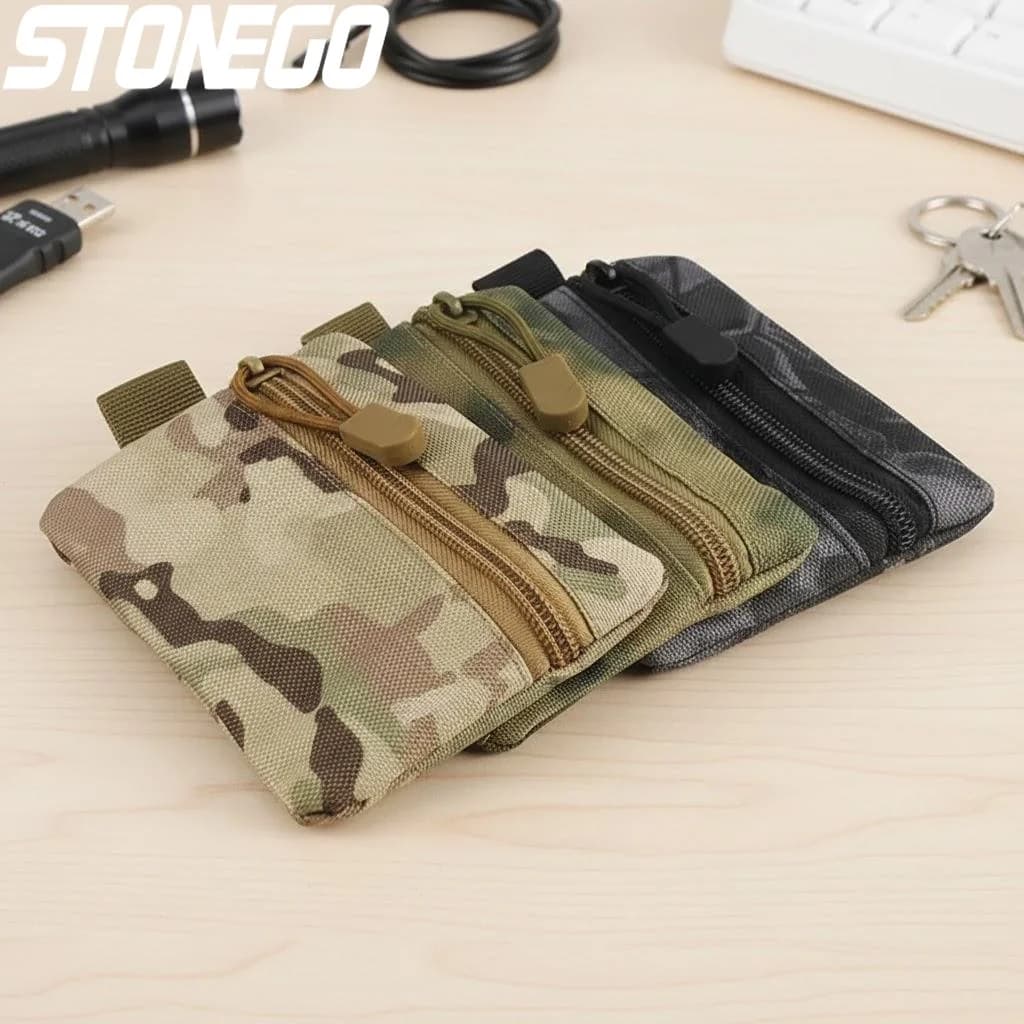 Borsa da Cintura Tattica Mimetica per Sport all'Aperto, Portatile, Porta Attrezzi EDC, Portamonete per Corsa, Escursionismo, Campeggio