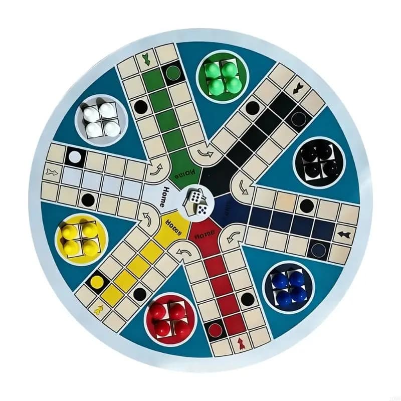 Gioco da tavolo strategia educativa giocattolo scacchi volanti rotondi a 6 giocatori per viaggi in aula scolastica Facile