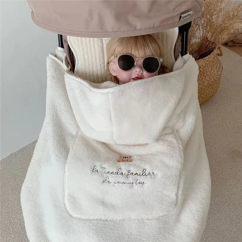 ins cartone animato orso peluche coperta per bambini passeggino coperta antivento da viaggio coperta calda portatile per fasciatoio per bambini