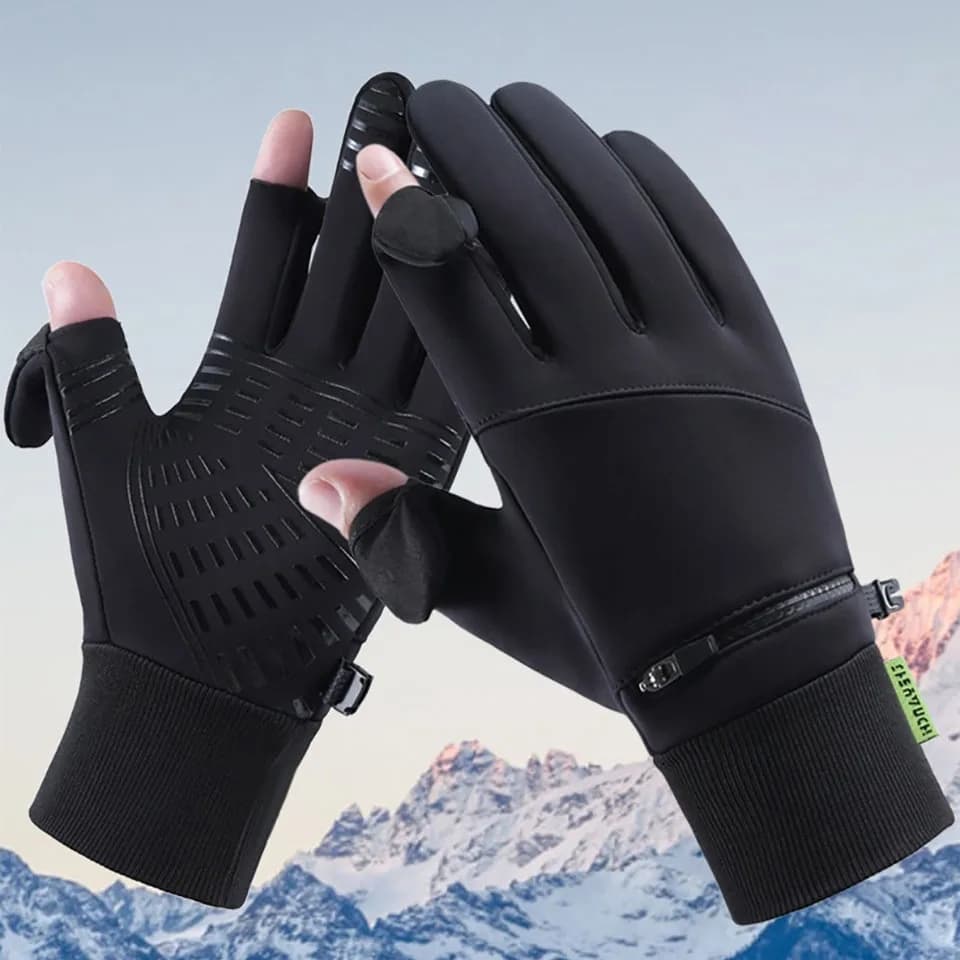 GTUBIKE Autunno Inverno Uomo Donna Guanti Touch Screen Guanti antivento impermeabili Sport all'aria aperta Guanti da corsa in pile termico caldo
