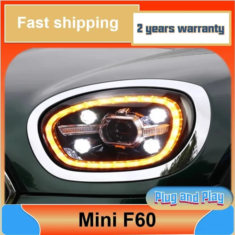Car Styling per Mini Countryman faro 2017-2019 Mini F60 fari BMW DRL indicatori di direzione Low High Beam obiettivo del proiettore