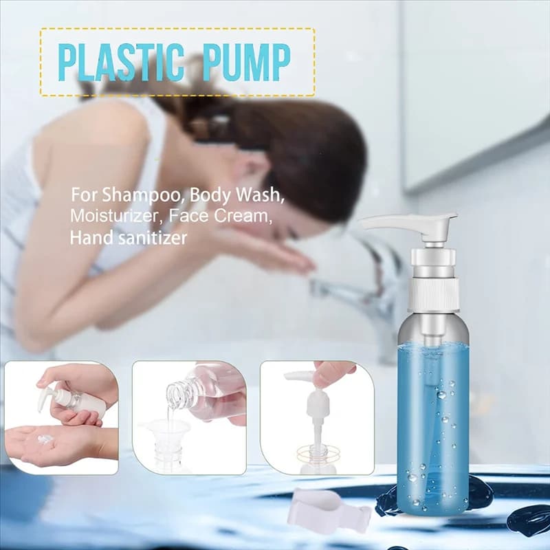 MCGS-Bottiglie da viaggio per articoli da toeletta, elementi essenziali da viaggio ricaricabili in silicone, accessori da viaggio comprimibili per lozione, shampoo