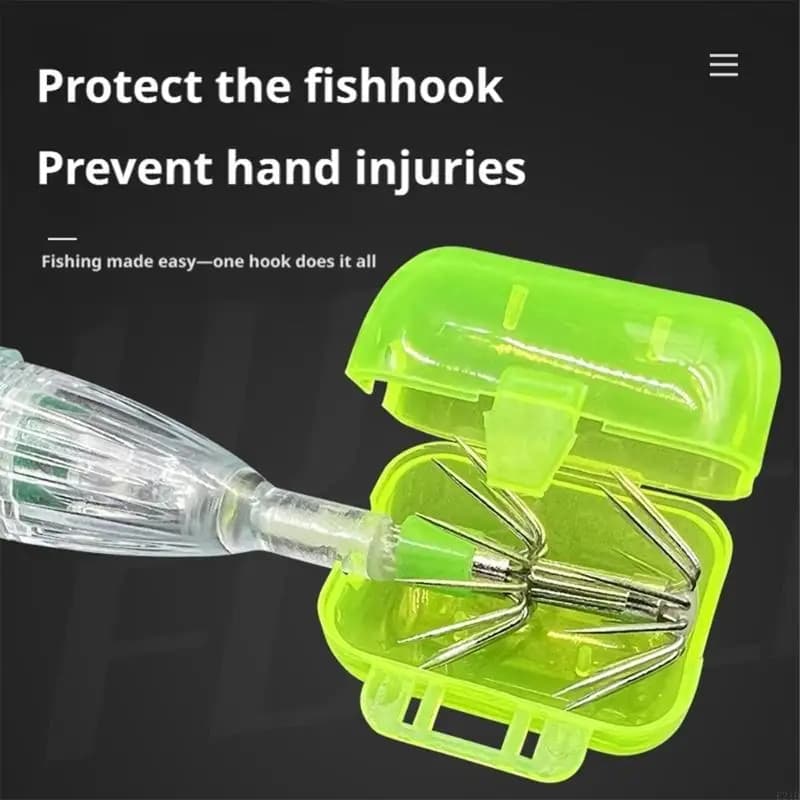 Squid Jig Hook Protective Cover Set for Tackle Box and Fishing Bag Storage