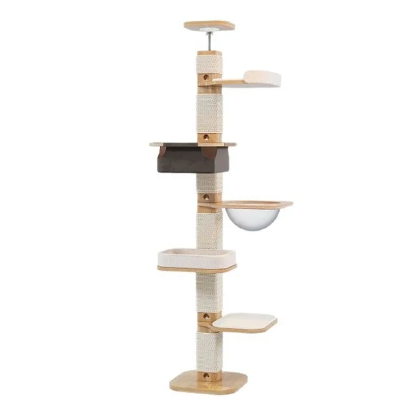 Tutto in legno massello E albero per gatti piccolo appartamento tipo indomobile struttura per arrampicata per gatti struttura per arrampicata per gatti stile semplice