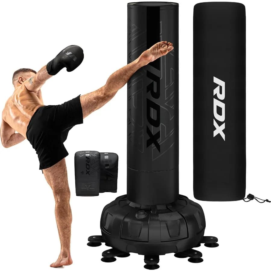 XXL 330LBS Independent boxing bag with cover gloves 72 Set of heavy pedestal bags for adults - 17 suction cups 8 extended legs S