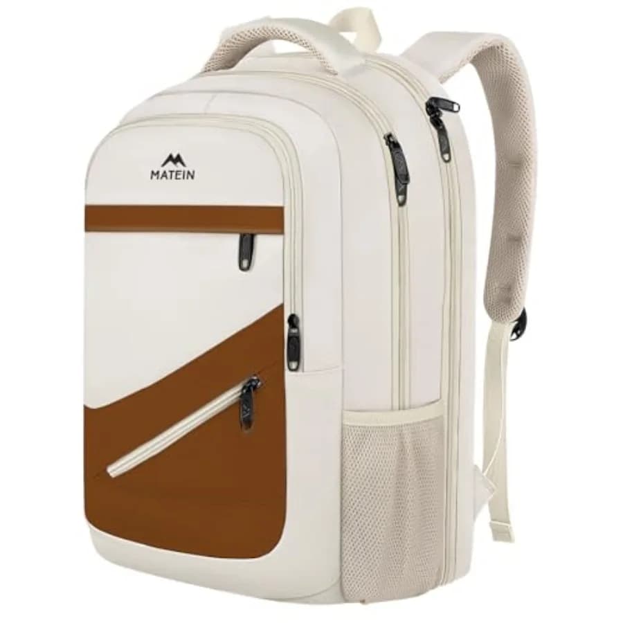 3 Zaini da donna per laptop, resistenti all'acqua, per lavoro e affari, con tasche multiple, adatti per computer portatili, spaziosi per il pendolarismo B