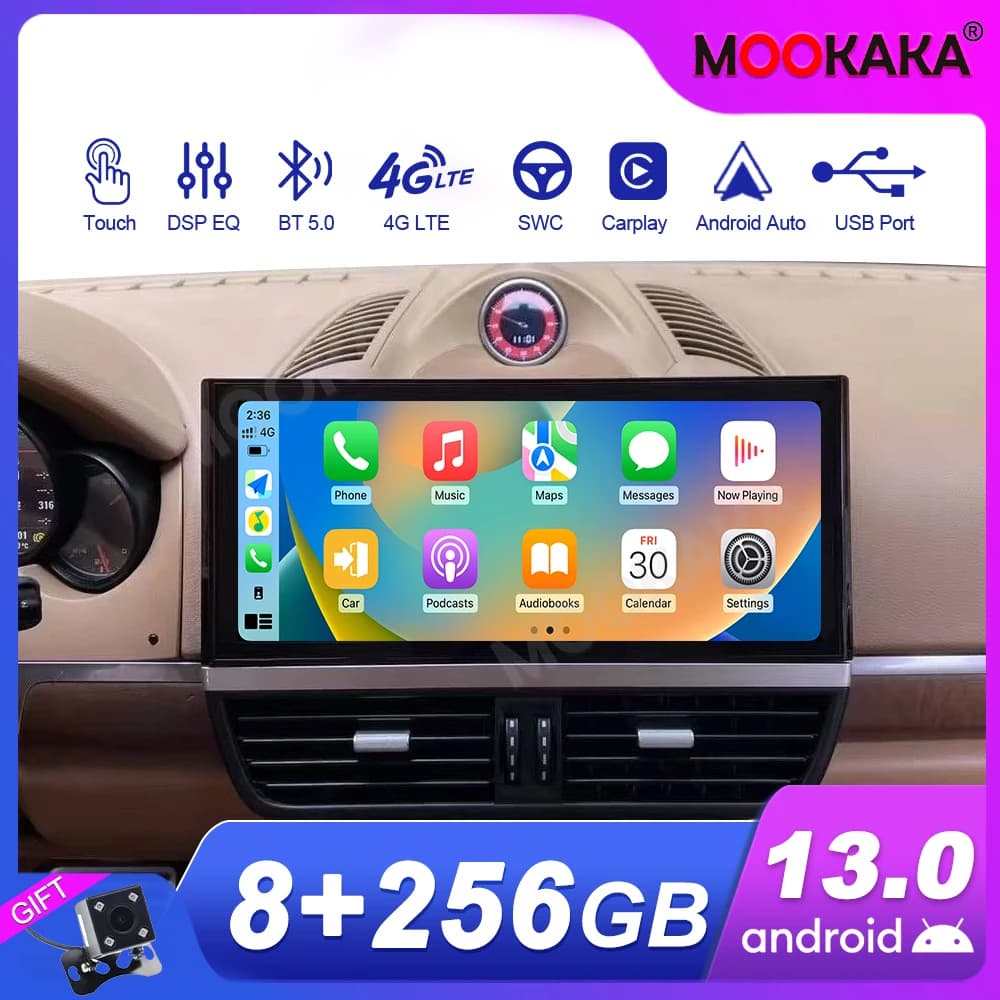12.3 Inch Screen Car Radio For Porsche Cayenne 2010-2017 Android Auto GPS Navigation Multimedia Video Stereo Receiver Head Unit