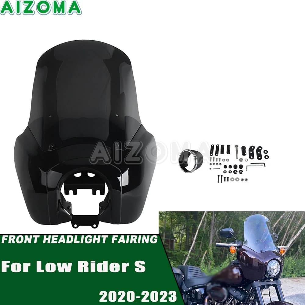 TSport Faro Anteriore Carena Per Harley Softail Low Rider S FXLRS 2020-23 Moto Club Style Cowl Faro Trim Anello Sindone