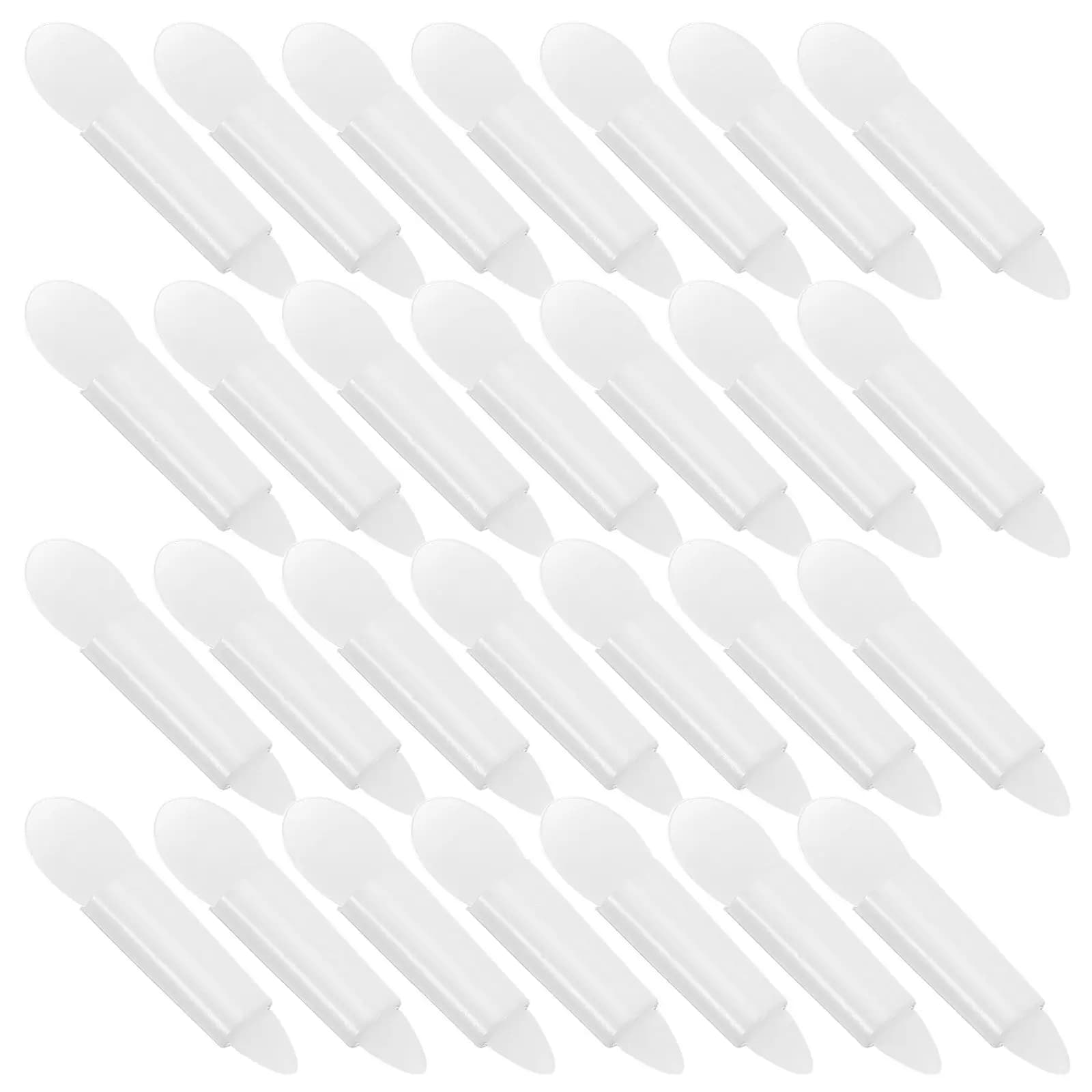 50Pcs Silicone Lip Mask Applicator Dual Ended Eyeshadow Stick Glitter Makeup Brushes Reusable Beauty Tool Eyeshadow Applicators