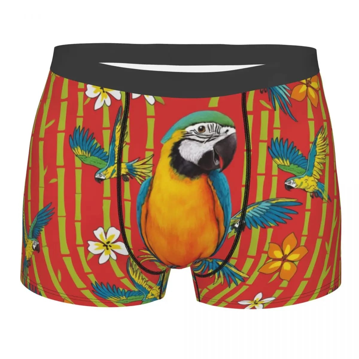 Modello di pappagallo colorato Intimo di San Valentino Regalo di anniversario maschile per il fidanzato Boxer Slip Pantaloncini Mutandine Mutande morbide