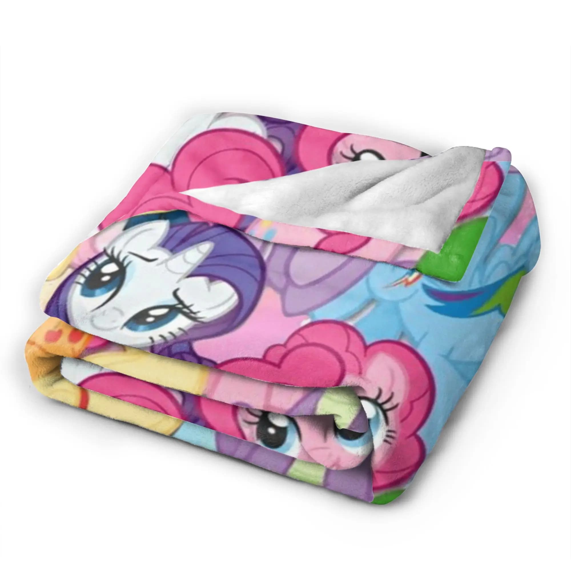 Hasbro My Little Pony Flannel Blanket Cartoon Kids Throw Blanket Soft Warm Plush Blanket for Bedroom Sofa Couch Travel