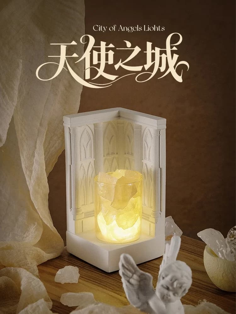 Diffusore Angel Ci Firel con Pietra di Cristallo, Lampada per Aromaterapia, Decorazione per Casa e Camera da Letto, Luce Profumata, Regalo per Ragazze