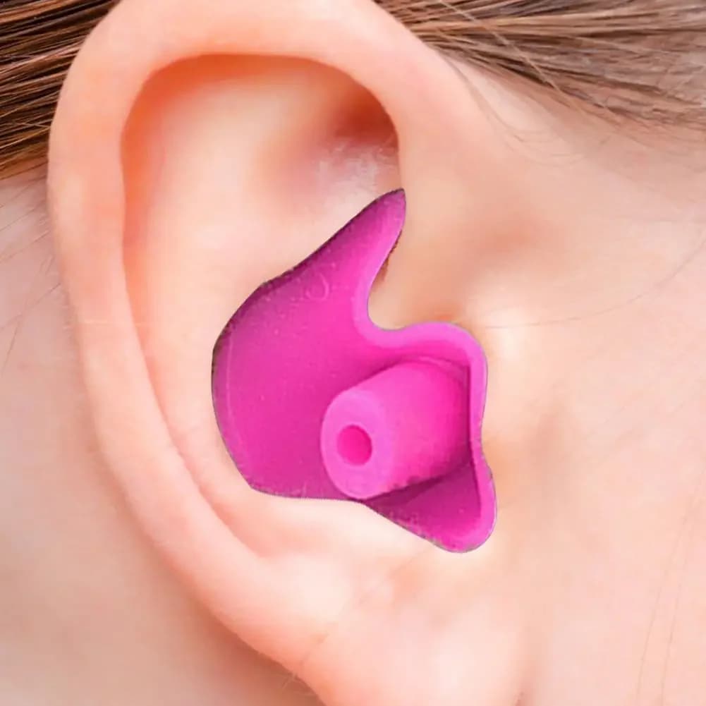 1 paio di tappi per le orecchie morbidi impermeabili in Silicone tappi per le orecchie portatili accessori per il nuoto tappi per le orecchie durevoli classica Texture delicata