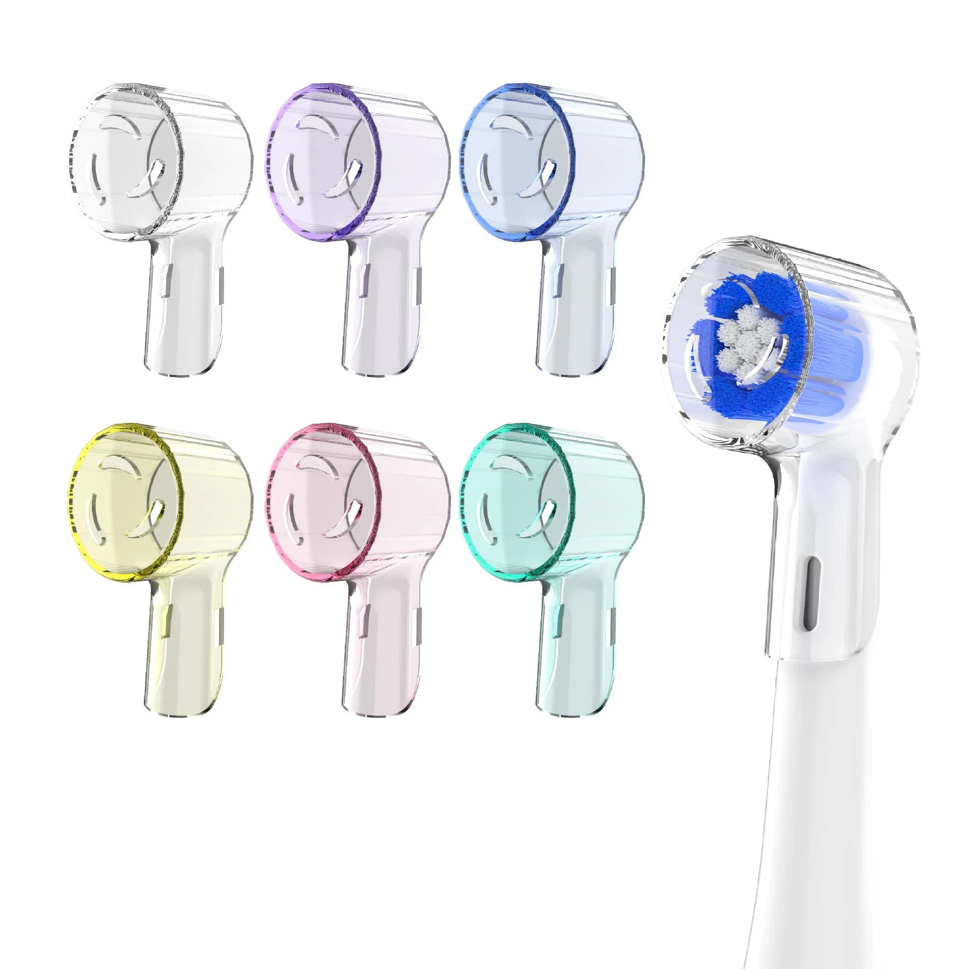 Toothbrush Dustproof Covers Caps Compatible with Braun Oral B & IO Series Electric Toothbrush Head Protector (5 Colors)