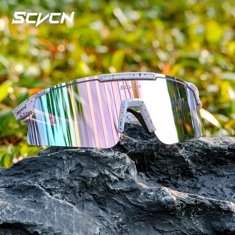 SCVCN Nuovi occhiali da ciclismo all'aperto Uomo Occhiali da sole da trekking Occhiali sportivi da donna Occhiali da ciclismo da montagna Occhiali di protezione UV400