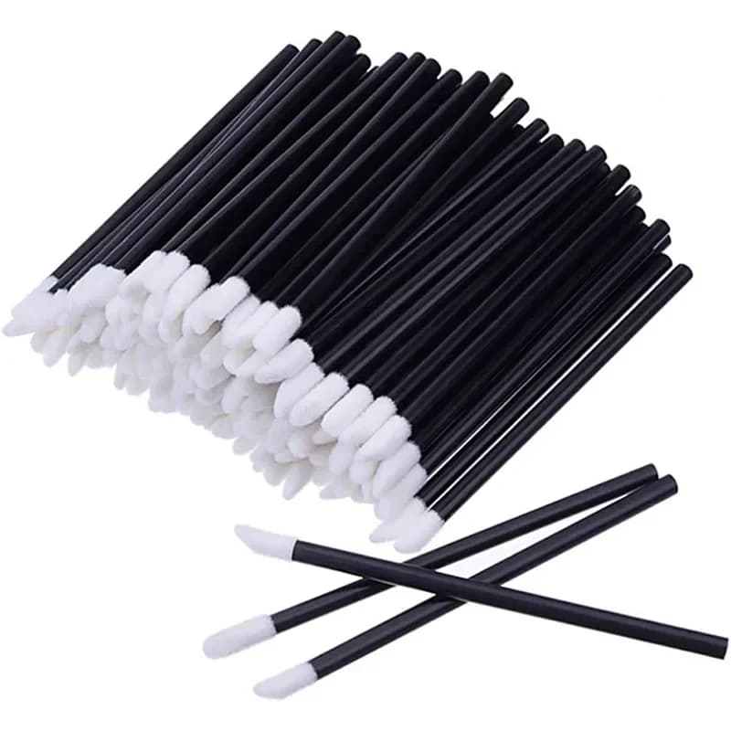 50/100 pz Pennelli Monouso per Labbra, Applicatori per Ciglia, Scovolini per Mascara, Pennelli per Rossetto, Strumenti per Trucco, Forniture per Extension Ciglia