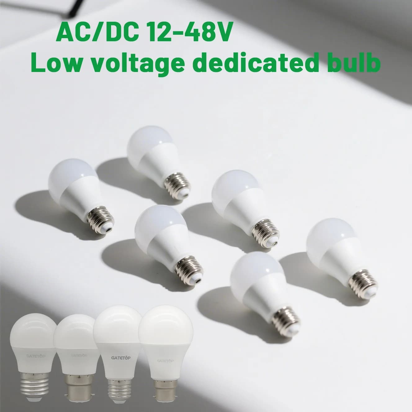 1-10PCS AC DC 12V 24V 36V 48V Lampadina LED a bassa tensione A60 G45 10W Luce bianca calda adatta per la stringa della lampada per sostituire la lampadina solare