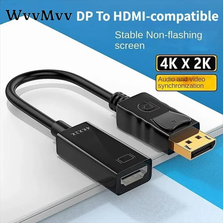 4K DP DisplayPort to HDMI-compatible Adapter Converter Display Port DP to HDMI-compatible HDTV Adapter Video Audio PC Laptop PC