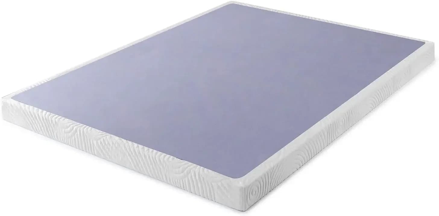 Mattress Foundation Metal Box Spring Wood Slat Support Simple Setup