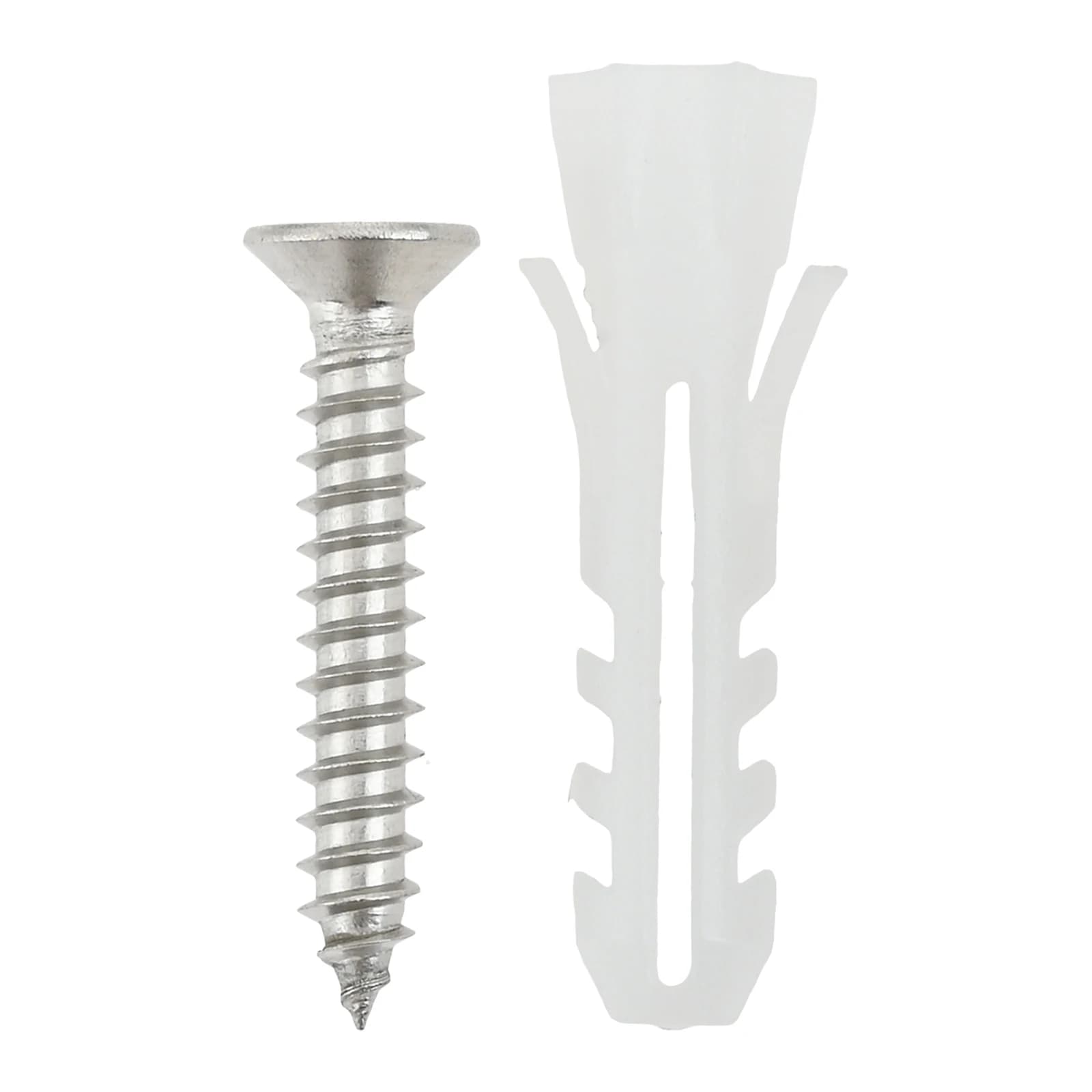 Self-tapping screws and expansion tubes for hanging bathroom and kitchen accessories, frames and small decorative shelves