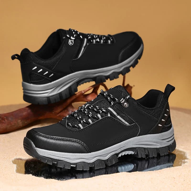 Scarpe da ginnastica da uomo Stivaletti Scarpe sportive in pelle Pu Stivali da trekking da uomo per esterni Scarpe da viaggio da lavoro Stivali da uomo comodi di grandi dimensioni