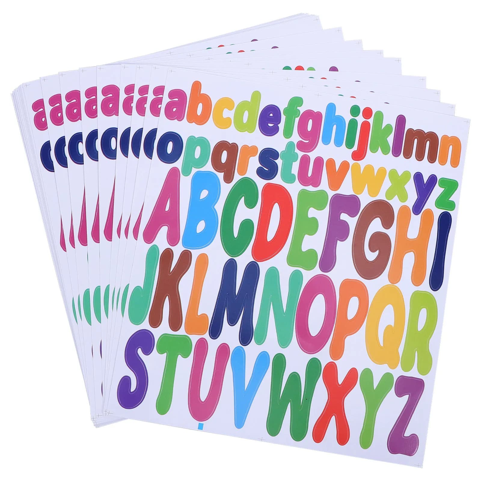 20Sheets Self-Adhesive Alphabet Stickers Multicolor Uppercase Lowercase Letter Decals for Scrapbooking Planner Notebook Laptop