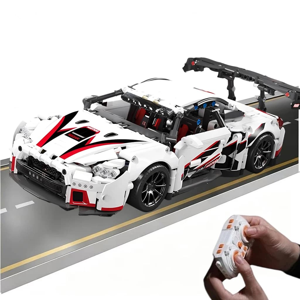 Mattoncini compatibili con il concetto Auto sportiva bianca Super Racing Building Blocks Modello in mattoni Speedcar Regalo per bambini