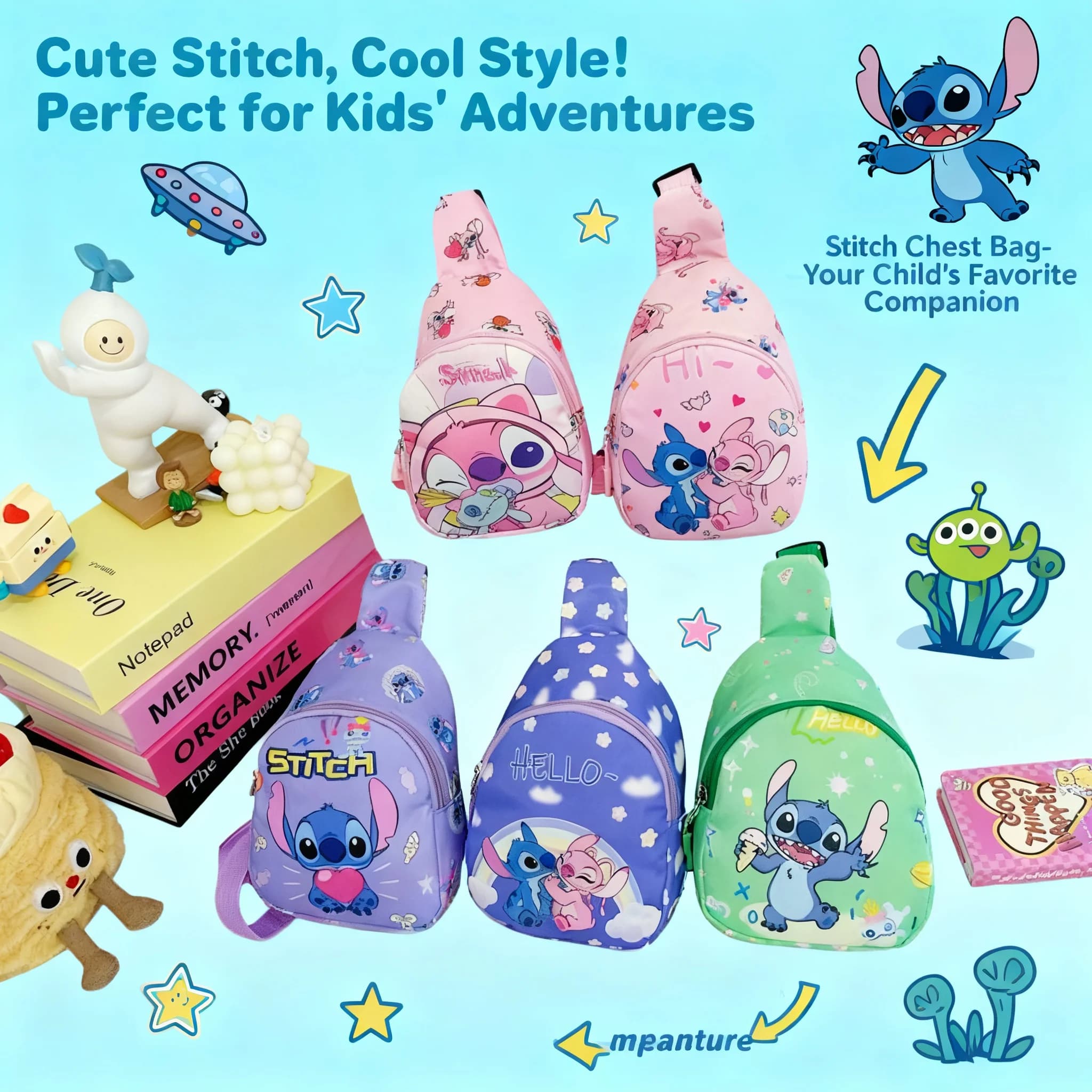 Nuova Borsa a Tracolla Stitch Angel, Borsa a Tracolla Anime Cartoon, Borsa a Spalla Casual alla Moda, Portamonete, Miglior Regalo 2026