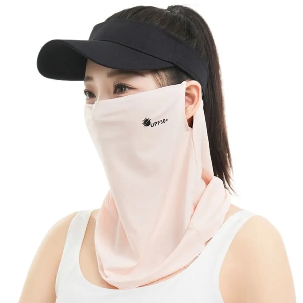 Maschera viso estiva in seta ghiaccio Letter, protezione solare, scudo facciale per pesca, velo protettivo solare, velo maschera da arrampicata traspirante