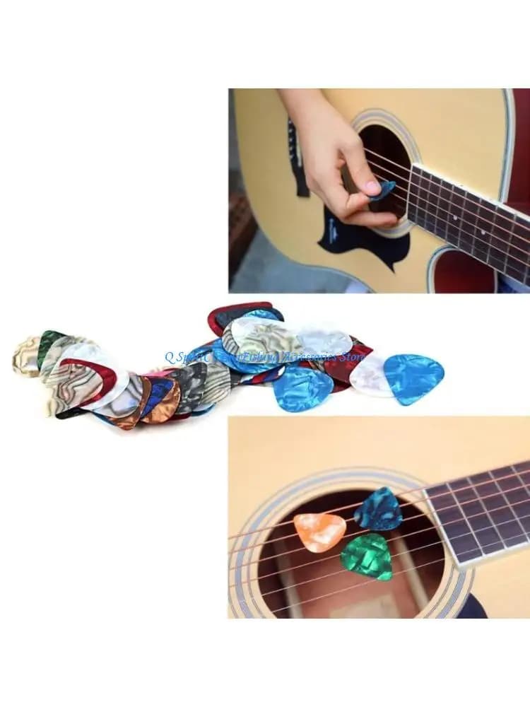 Plettri per chitarra in celluloide da 50 pezzi/set da 0,46 mm per chitarre acustiche elettriche