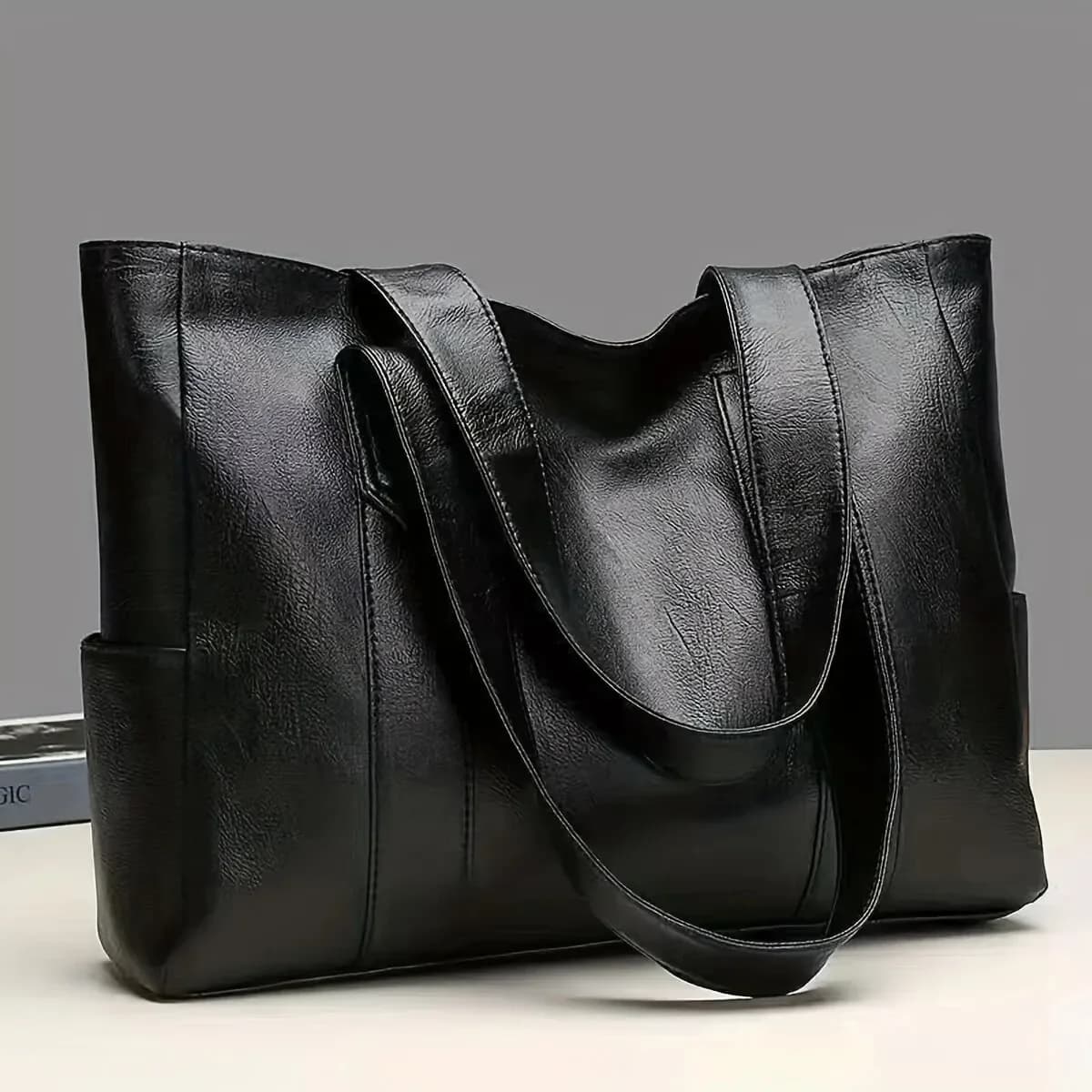 Vintage Ladies Bag Large Capacity Handbag , Vintage Plain Shoulder Bag , Ladies Commuter Casual Handbag