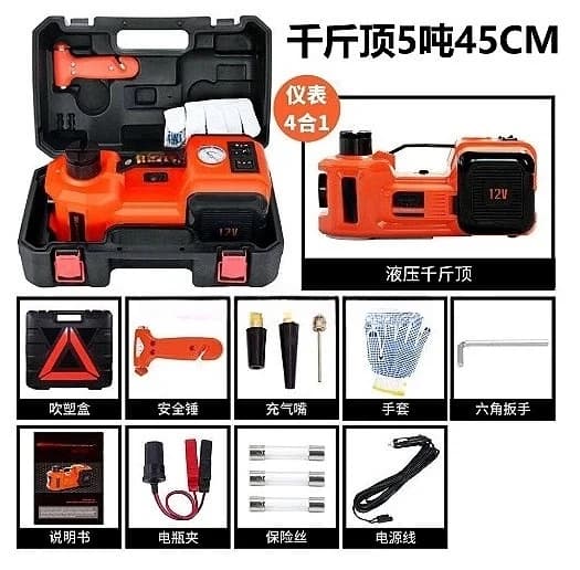 Getto idraulico elettrico portatile per auto con avvitatore elettrico e gonfiatore per pneumatici per la manutenzione dei veicoli