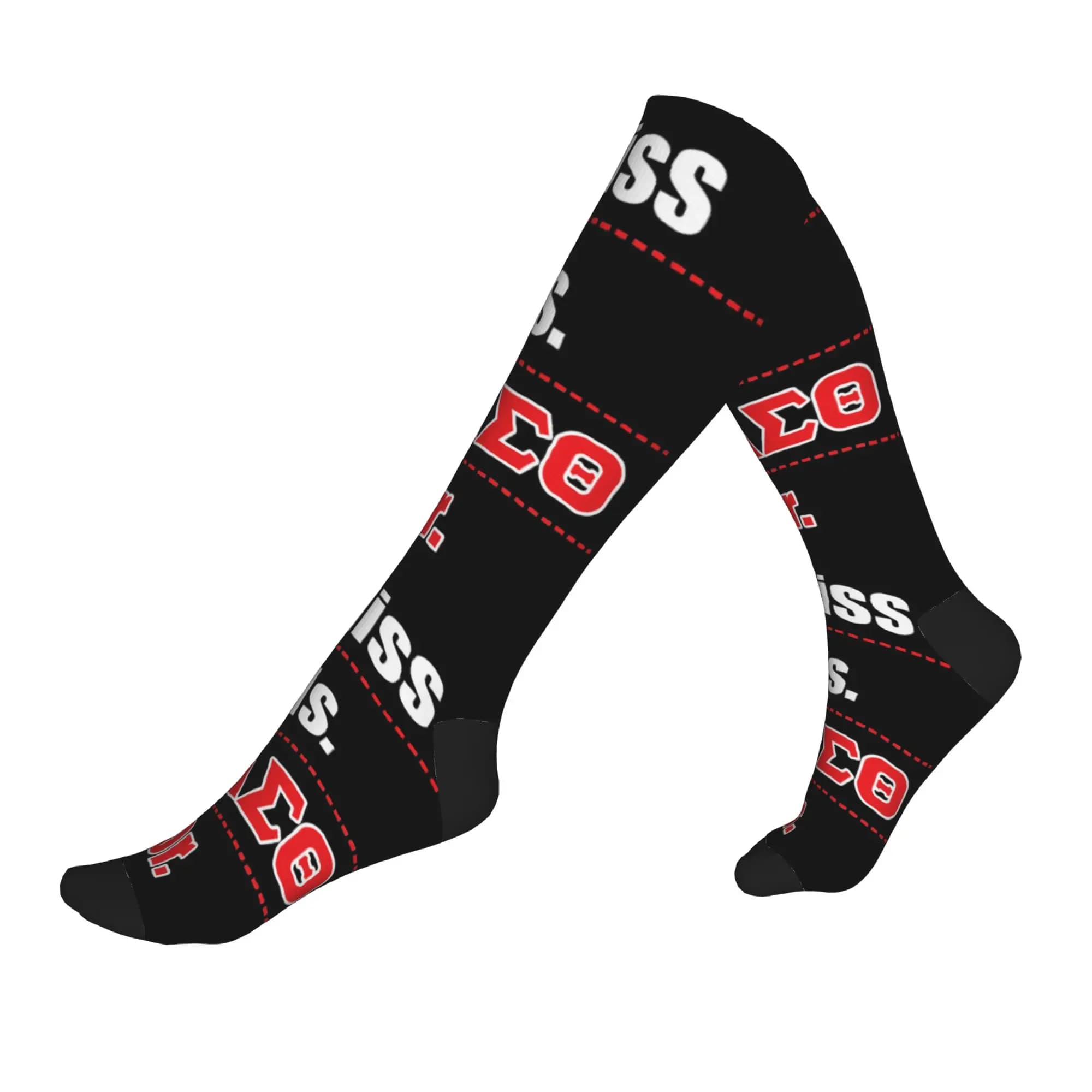 Simpatici calzini da uomo Delta Sigma Theta Sorority, calzini sportivi unisex traspiranti e caldi con stampa 3D, calzini sportivi a compressione