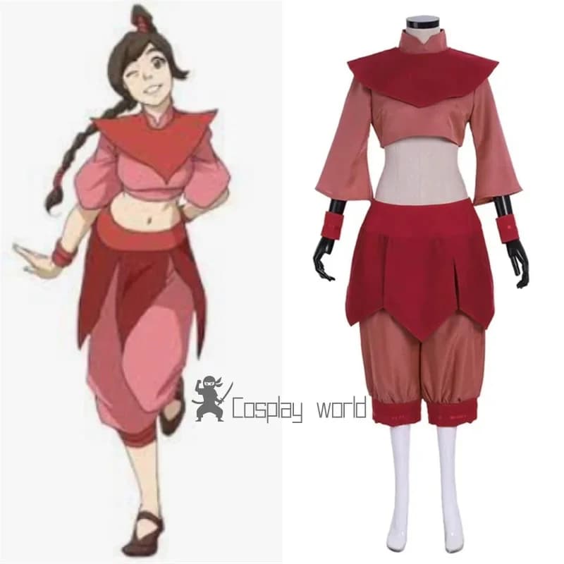 Costume cosplay Avatar The Last Airbender Ty Lee per donna, uniforme da kung fu, set completo per Halloween e Carnevale, realizzato su misura