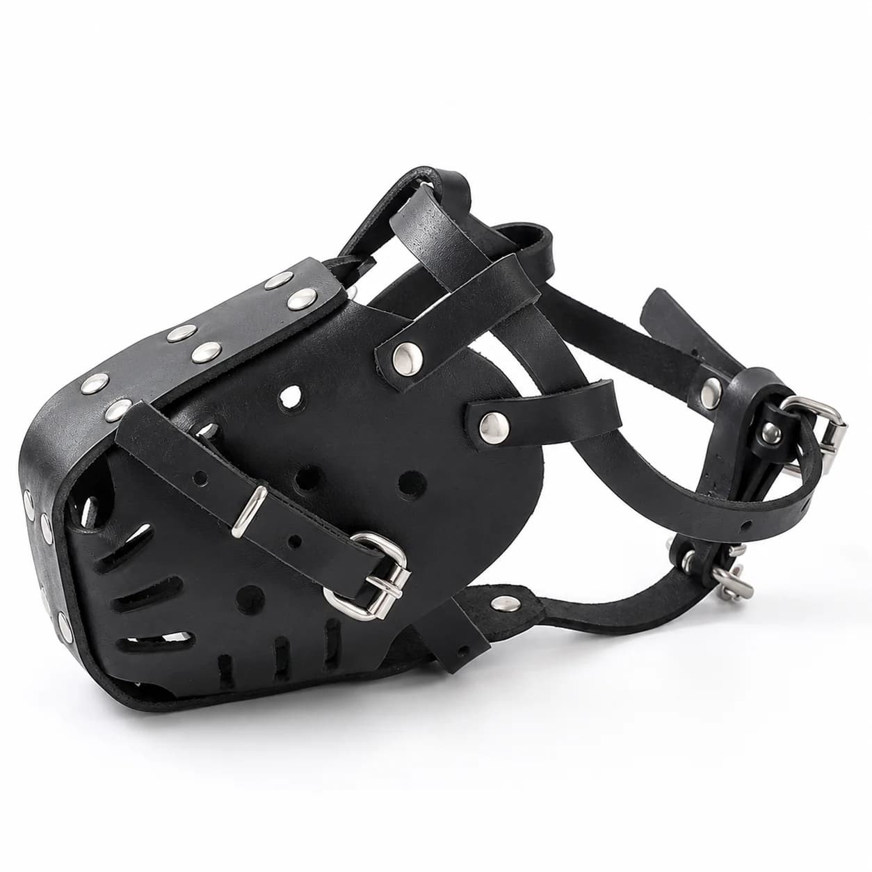 Adjustable Leather Basket Dog Muzzle Breathable Anti Bite Training Muzzle For German Shepherd Doberman Labrador