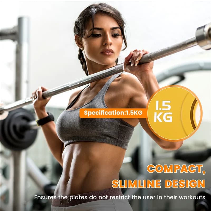AEF5-Gym Micro-type Plate weights with handlebars Rubber fractional weight plates Additional opening 50,4 mm
